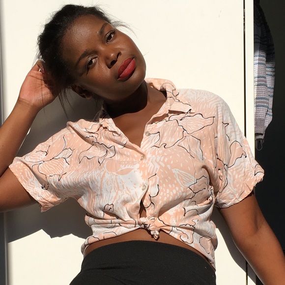 Vintage Tops - Vintage Short Sleeve Blouse